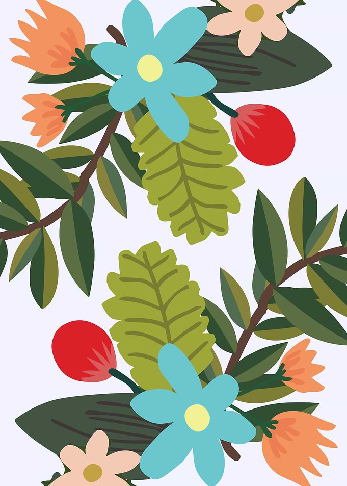 colorful minimalist flower