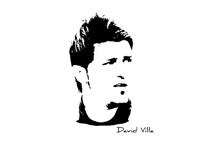 David Villa Sketsa