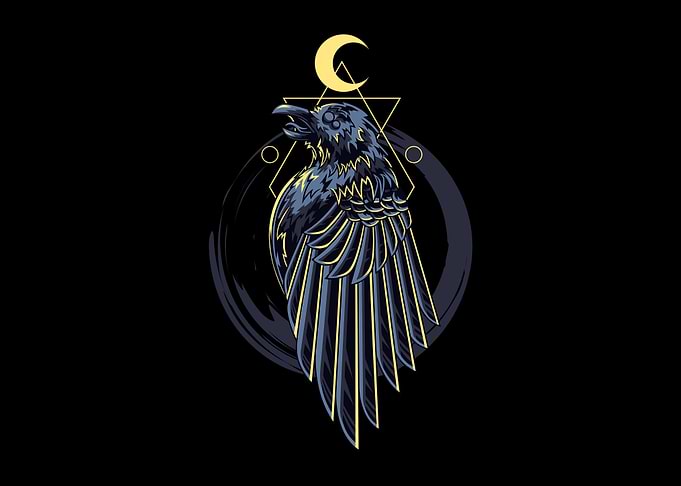 Crow bird illustrations