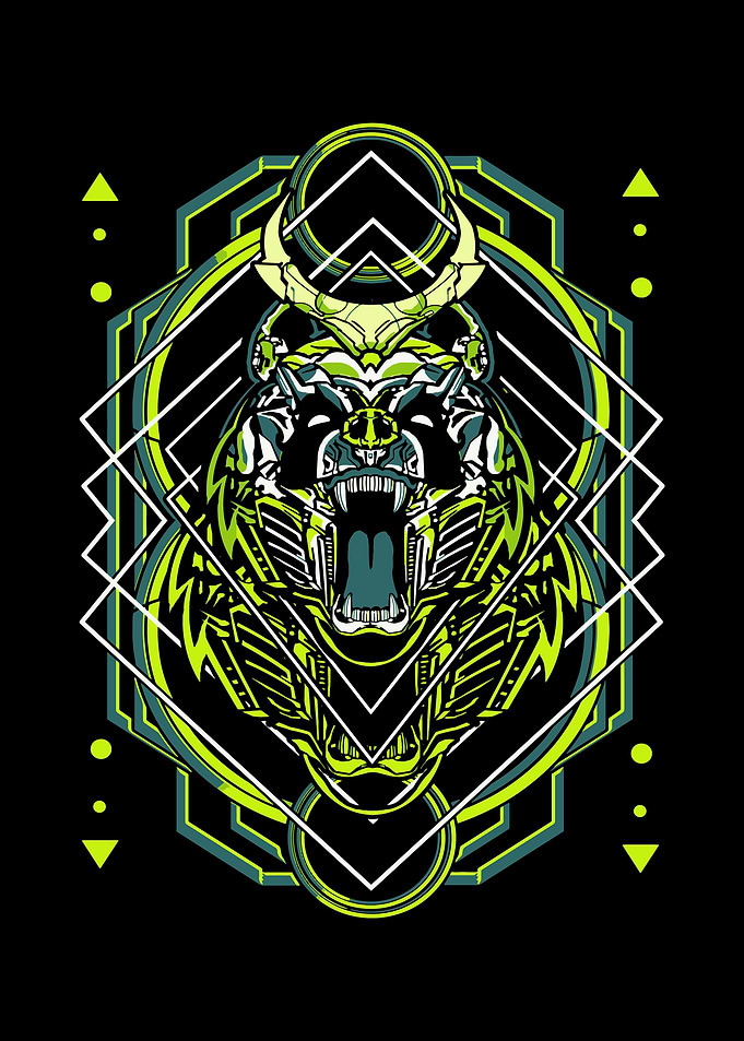 Robotic Neon Bear