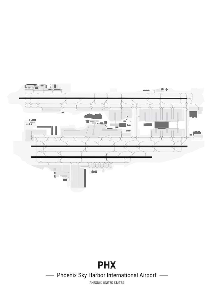 Phoenix Airport Map