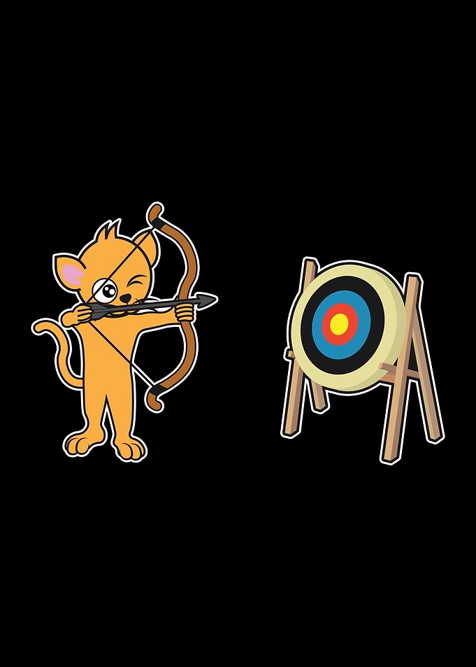 Archery Cat With Arrow