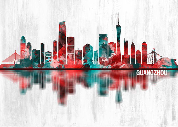 Guangzhou China Skyline