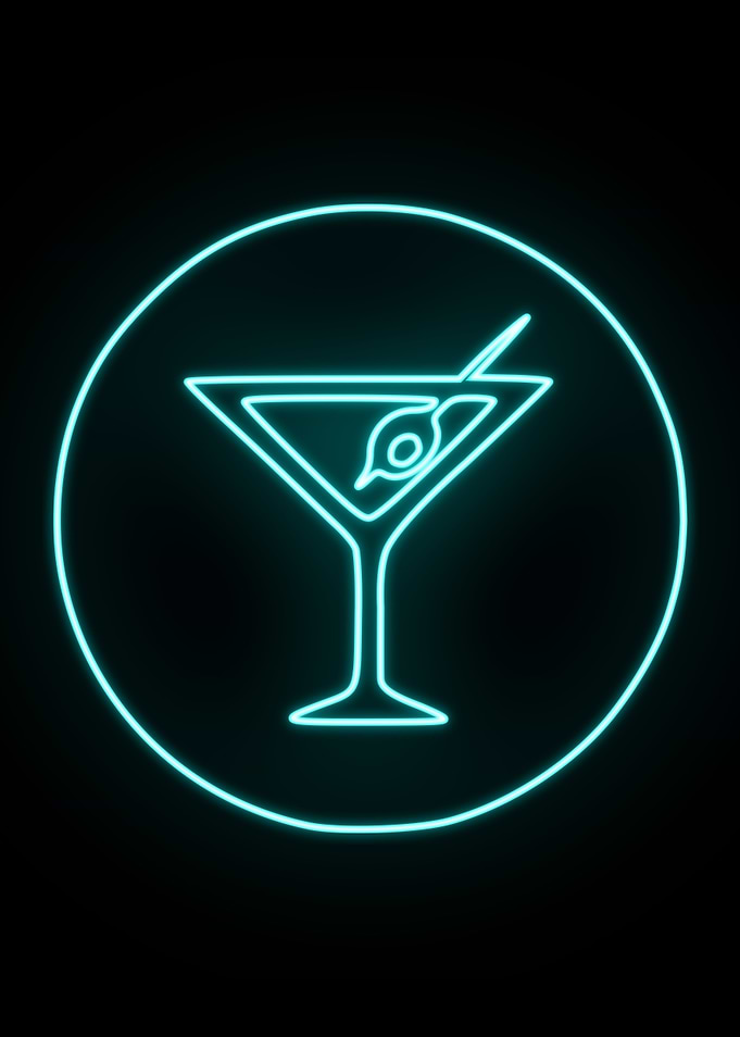 Martini Glass Neon Sign