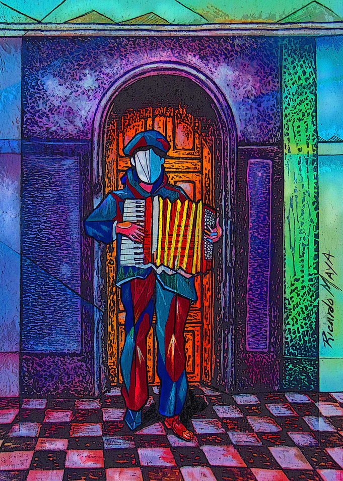 Old accordion man