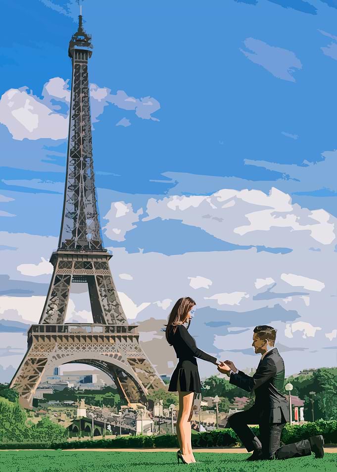 Love at the Eiffel Tower