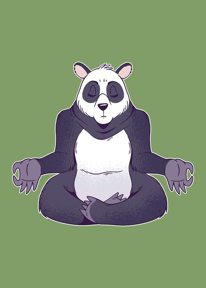 Panda Meditating