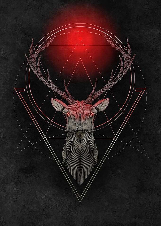 Deer Hear Line Art