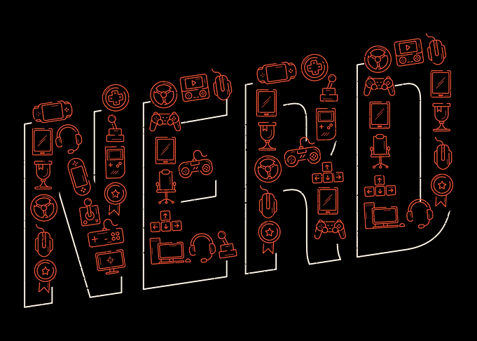 nerd lettering with