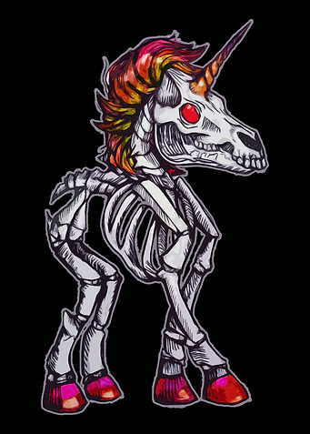 Zombie Unicorn Skeleton