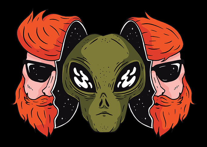 Head hipster Alien