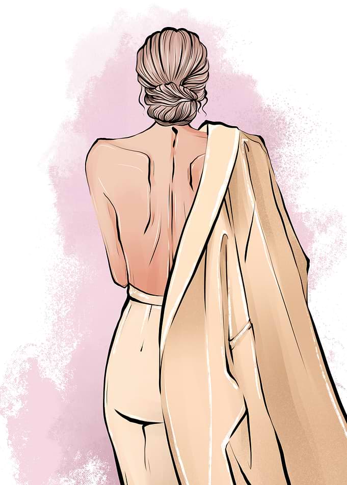 Jacket girl beauty art