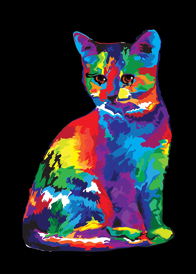 Cool Cat At Painting