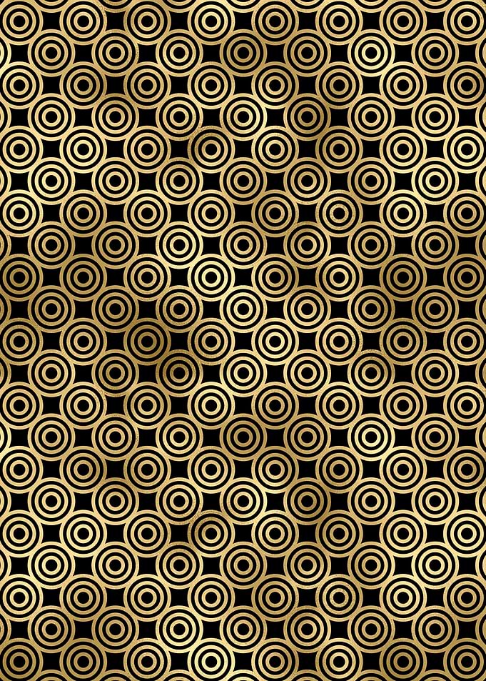 Kreise gold schwarz