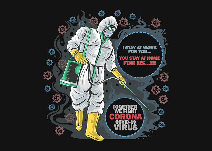 Coronavirus doctor artwork