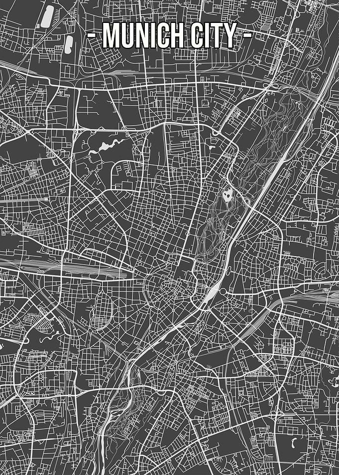Munich City in Germany map
