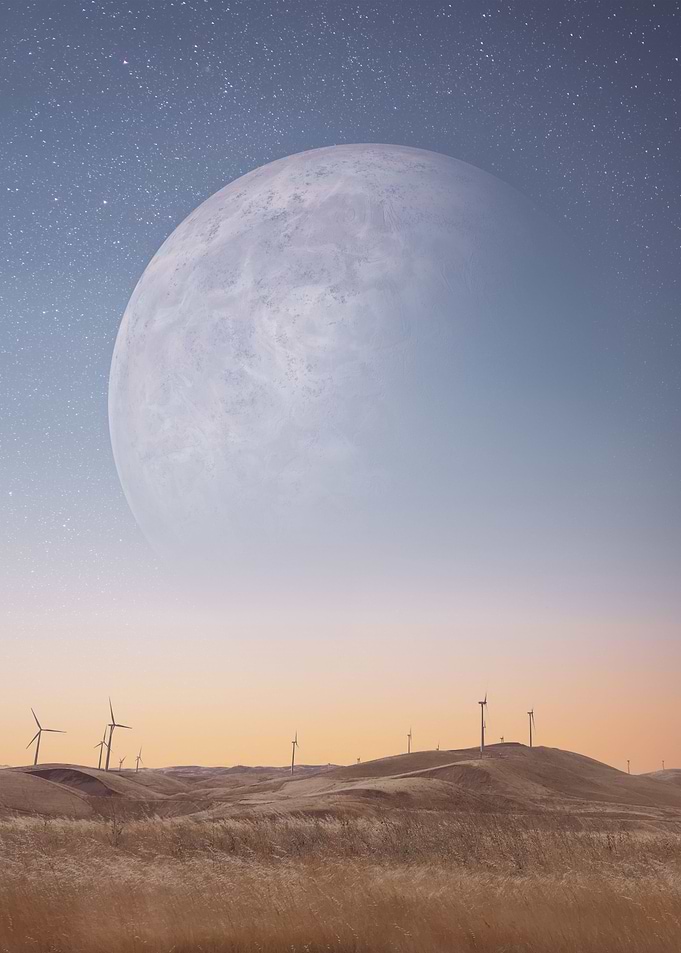planet and fields