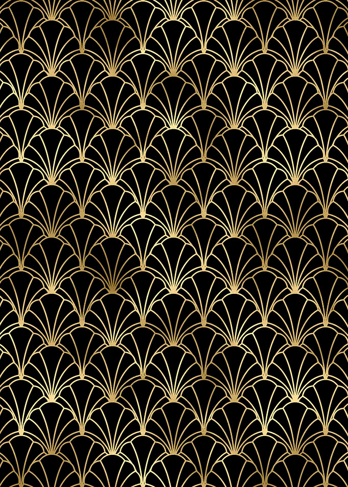 Deko Muscheln Gold Schwarz