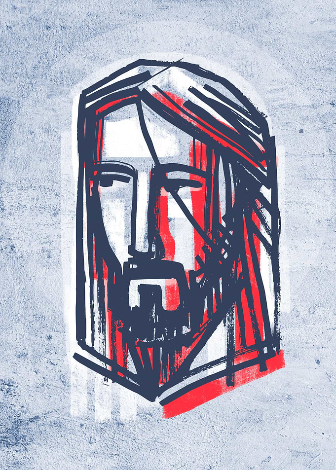 Jesus Christ Face ink