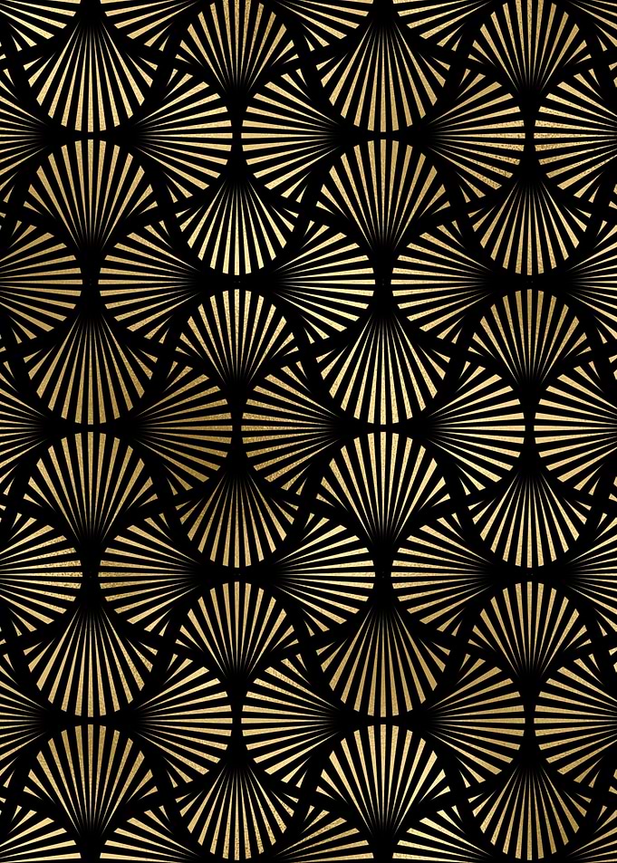 Blaetter Formen in Gold