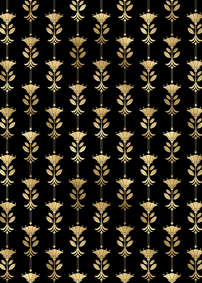 Muster Gold Schwarz