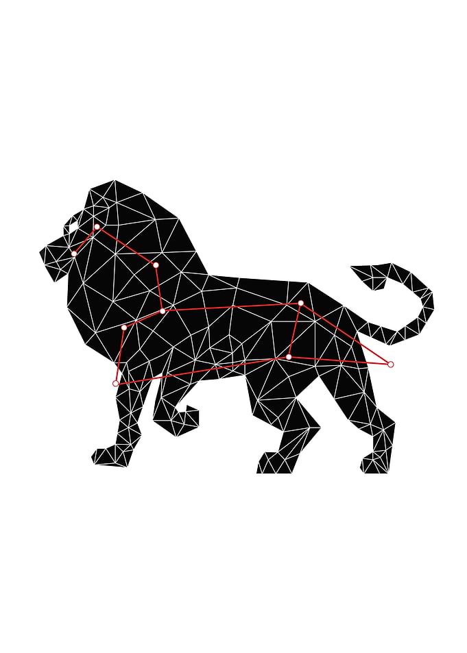 Leo zodiac constellation