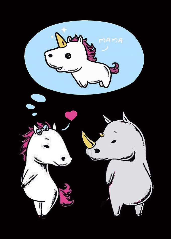 Cute Unicorn couple