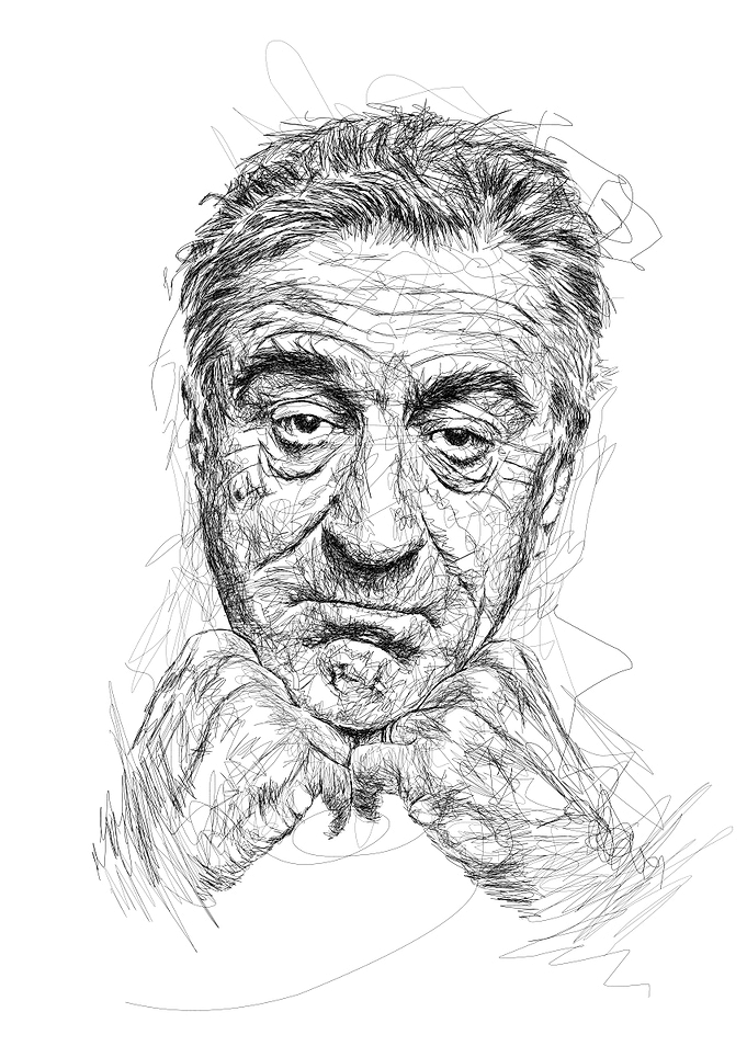 Rober De Niro Scribble art
