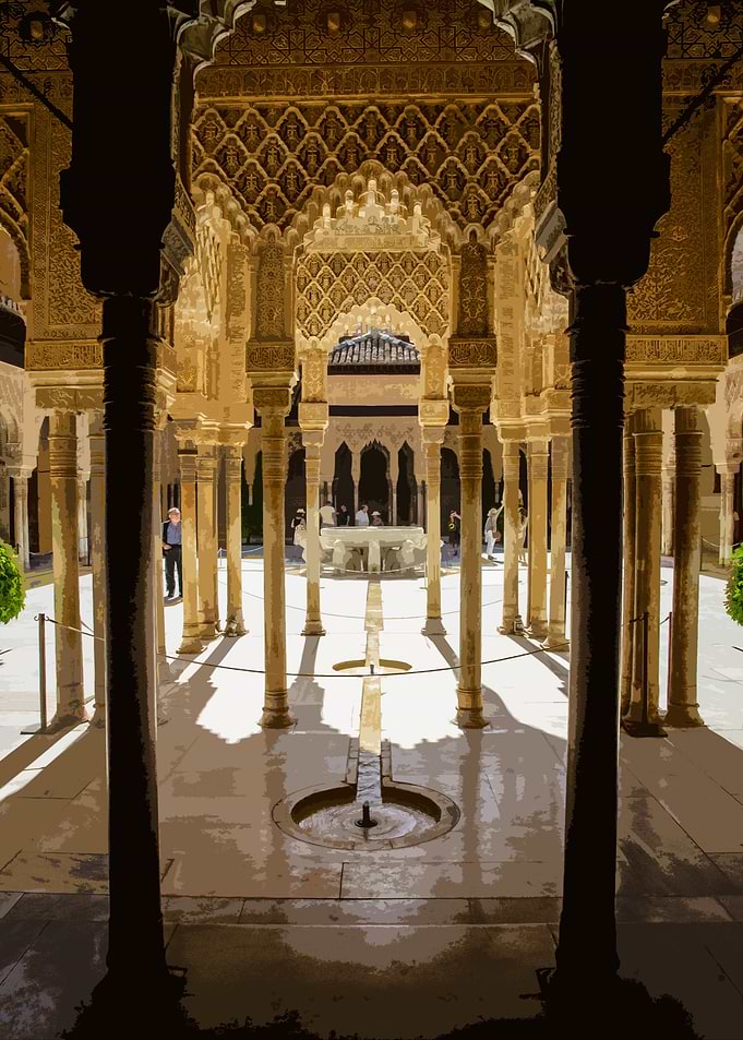 Alhambra of Granada Spain