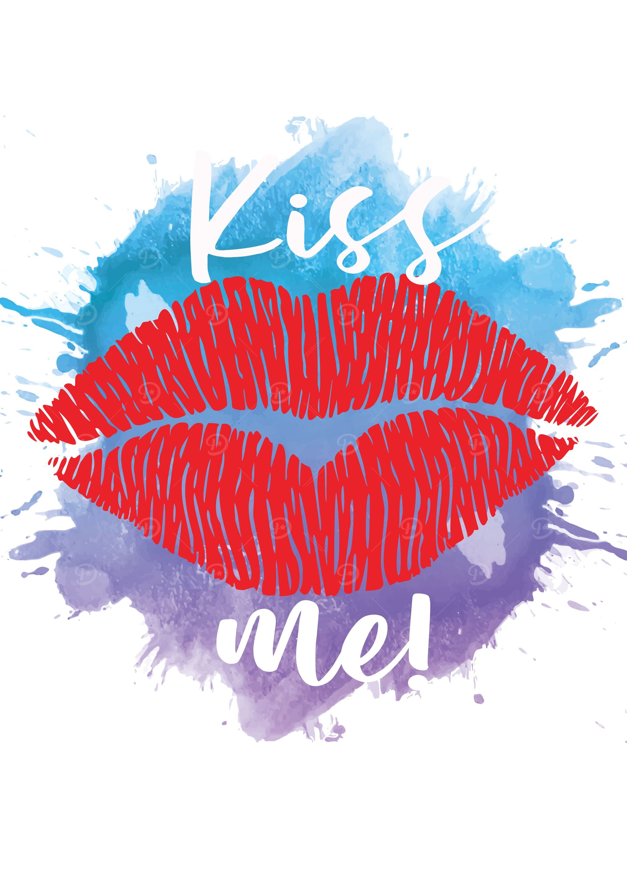 Kiss ME rote Lippen Mund