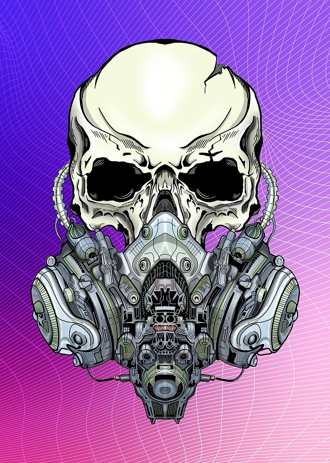 Cyberpunk Skull