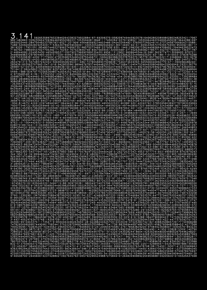 10000 Decimals Pi