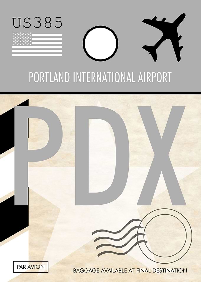 PDX AIRPORT TAG