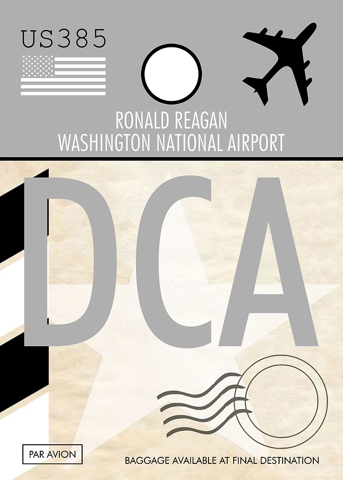 DCA AIRPORT TAG