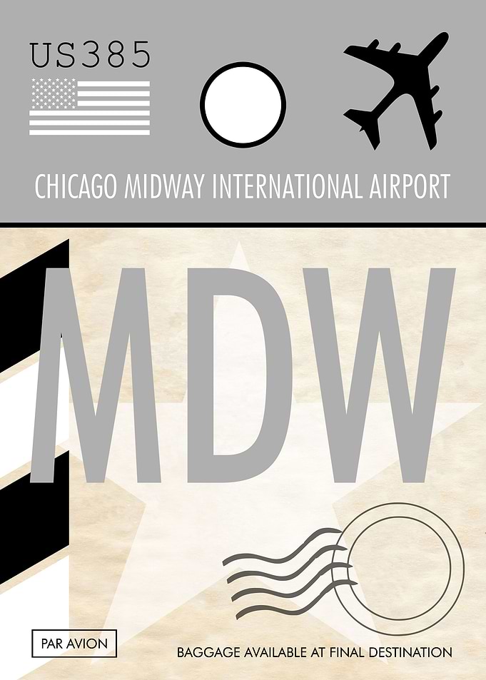 MDW AIRPORT TAG