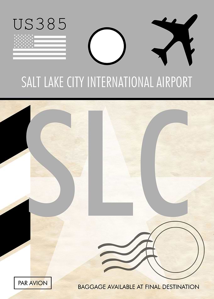 SLC AIRPORT TAG