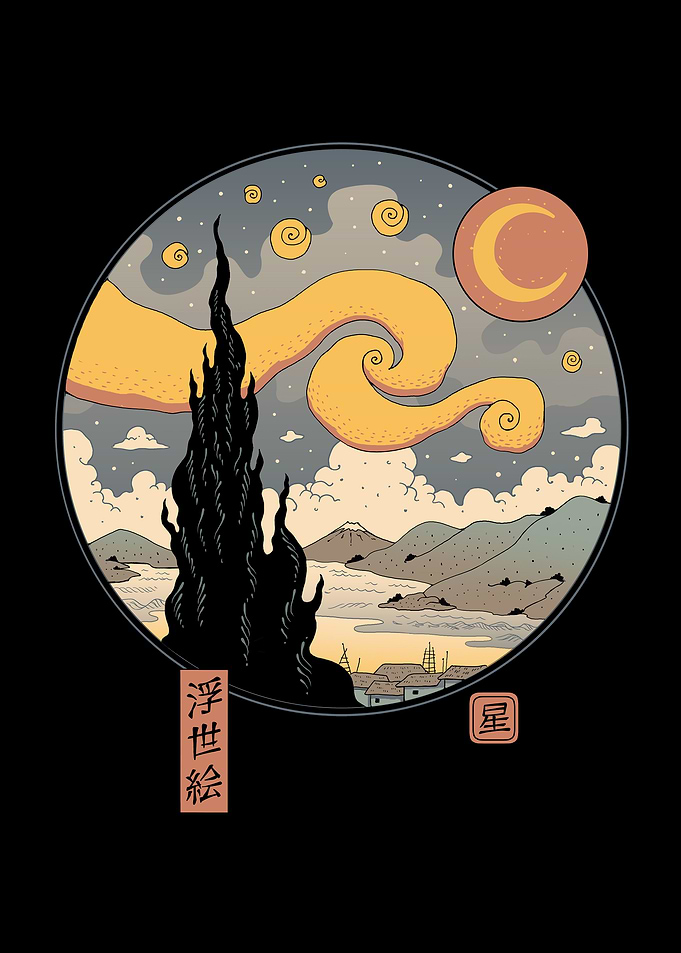 Starry Ukiyo e Night