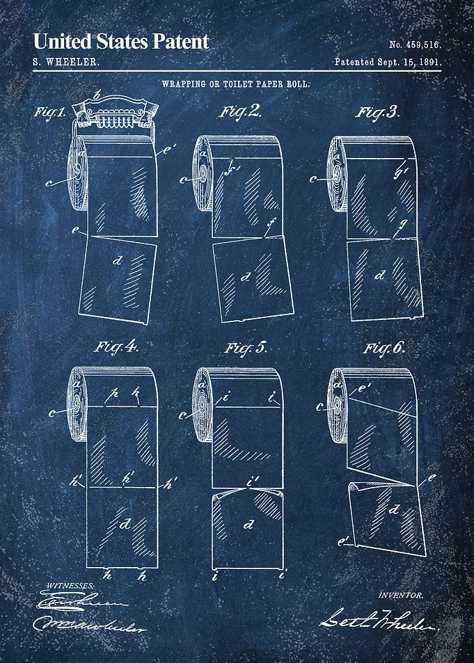 1891 toilet paper roll