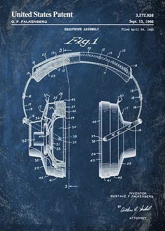 1966 headphone patent