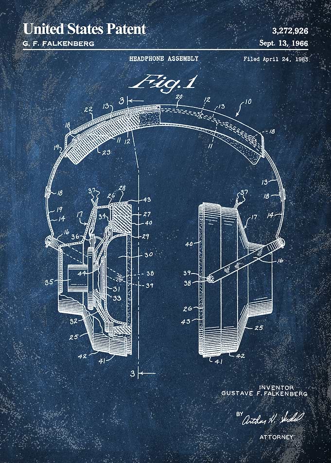 1966 headphone patent