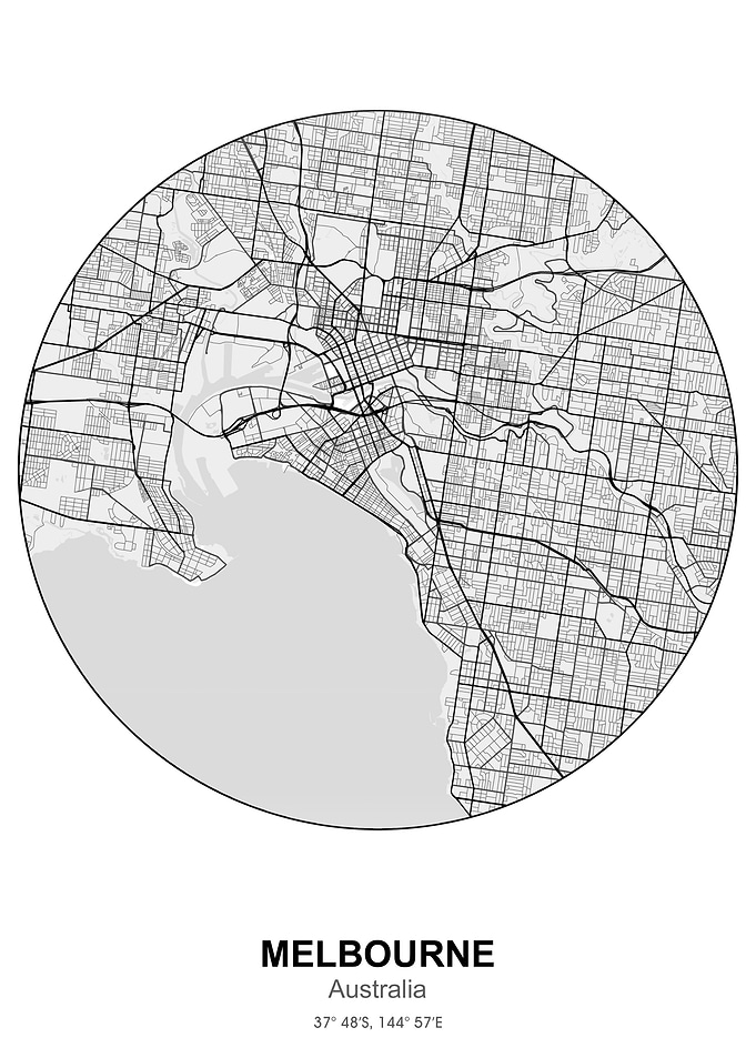 Melbourne circle map