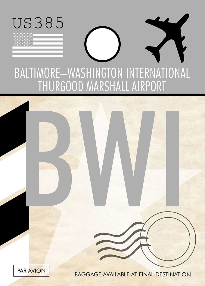 BWI AIRPORT TAG
