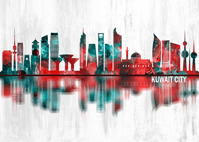 Kuwait City Kuwait Skyline