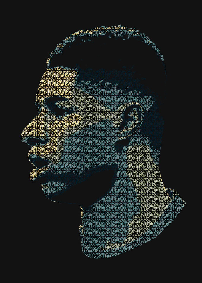 Marcus Rashford Text Art