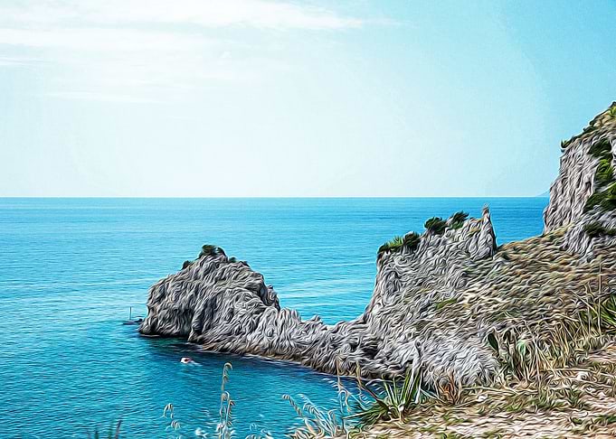 Gaeta seacoast in summer