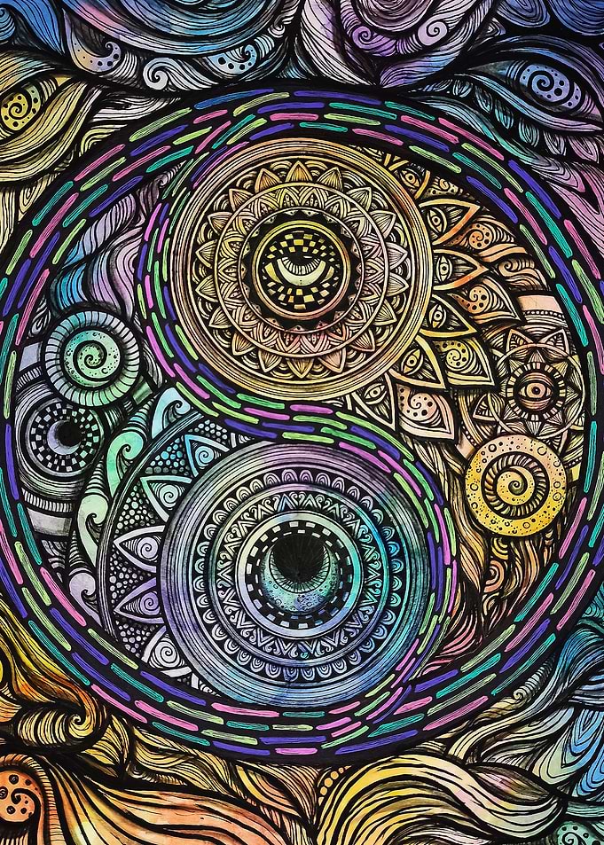 trippy yin yang