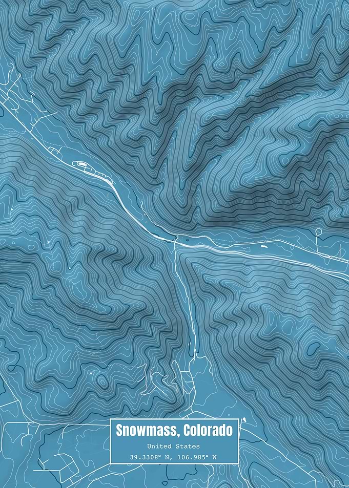 Snowmass CO Map Blue