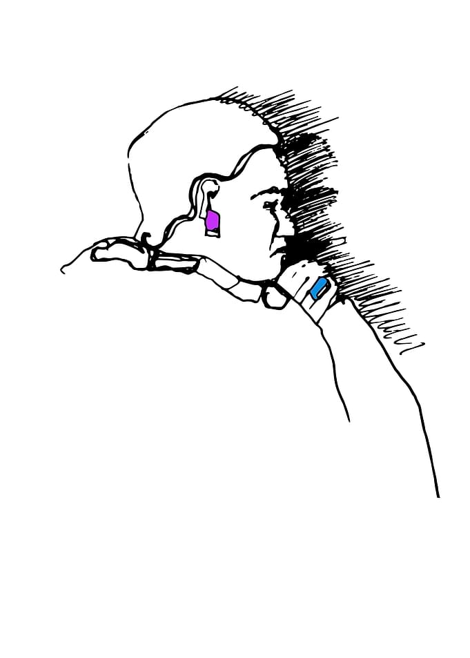 Woman at departure hall