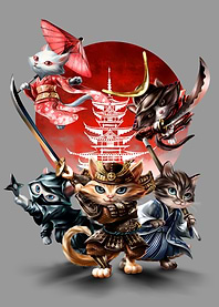 Samurai Shogun Cat Japan
