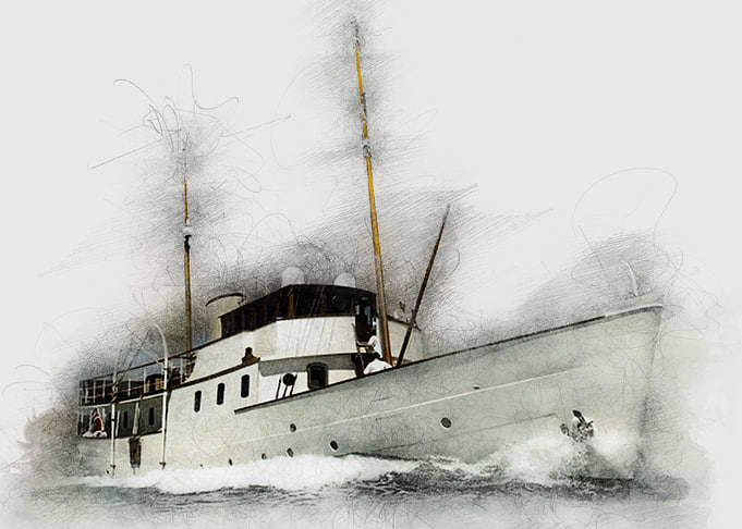 Classic motor Yacht